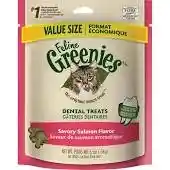 Adult Natural Dental Care Cat Treats Savory Salmon Flavor - 4.6oz Pouch