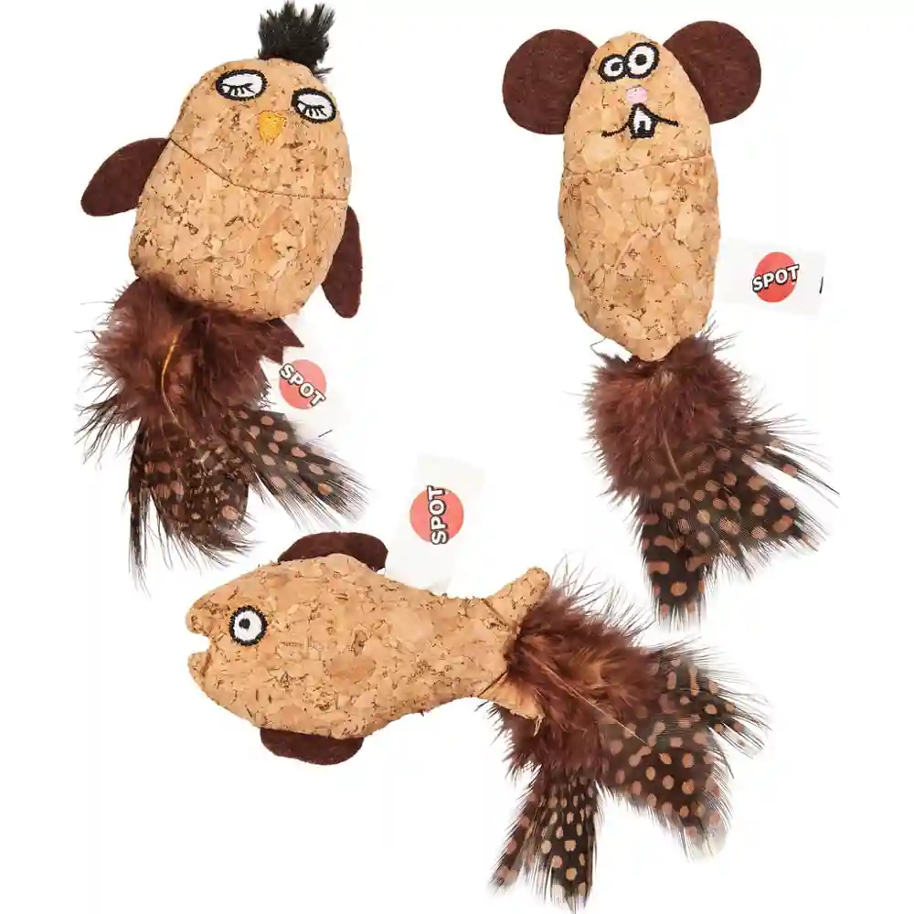 Corkies Toy With Catnip Cat Toy Assorted 3.5 Inch