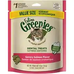 Adult Natural Dental Care Cat Treats Savory Salmon Flavor - 4.6oz Pouch