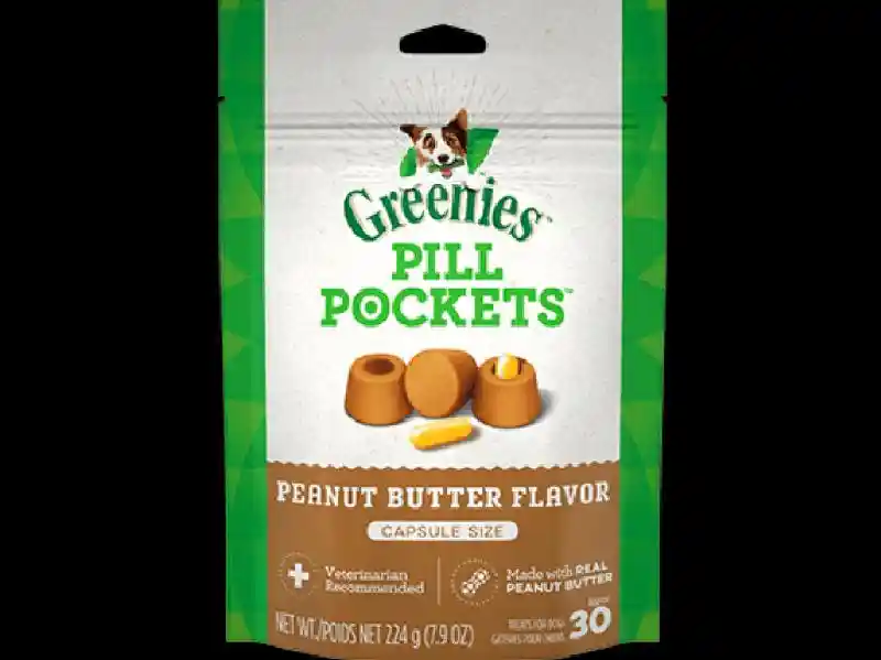Pill Pockets Capsule Size Peanut Butter Dog Treats - 7.9oz Pouch