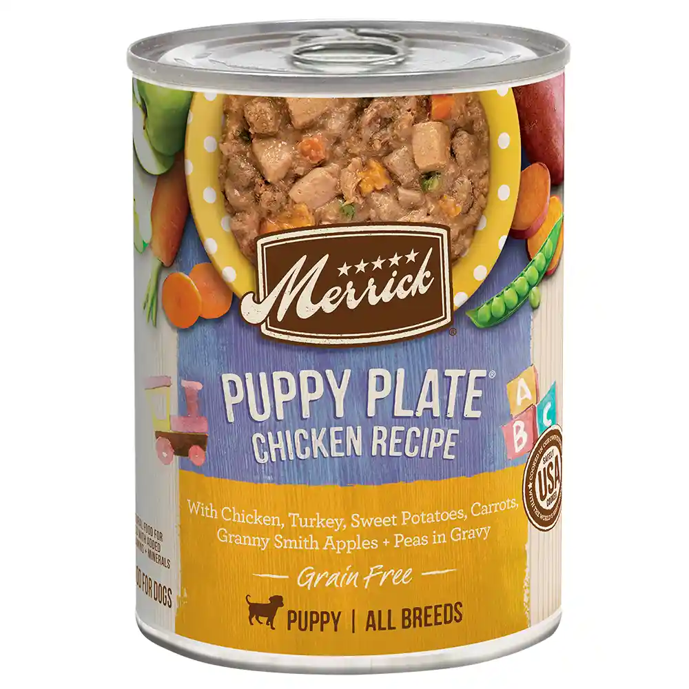 Merrick Puppy Plate Chicken Recipe Wet Dog Food 12.7-oz