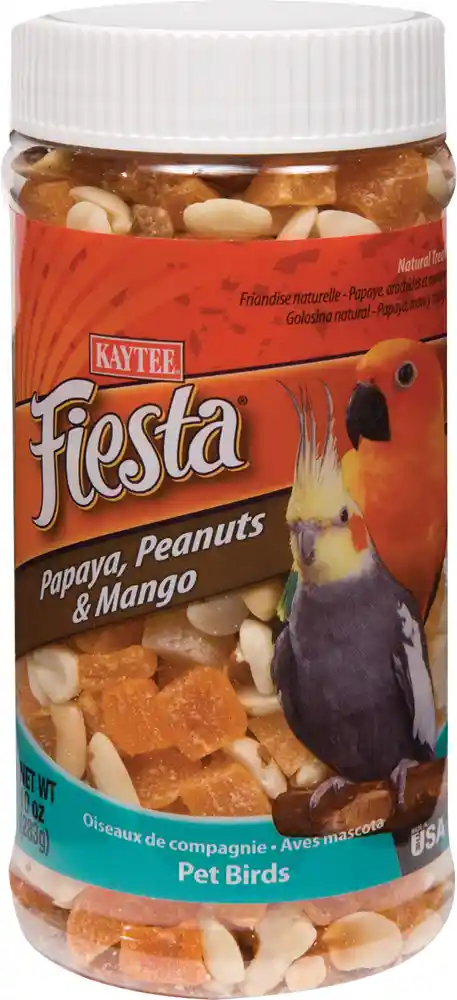 Kaytee Fiesta Papaya Peanut Mango Treat Jar 8 Oz