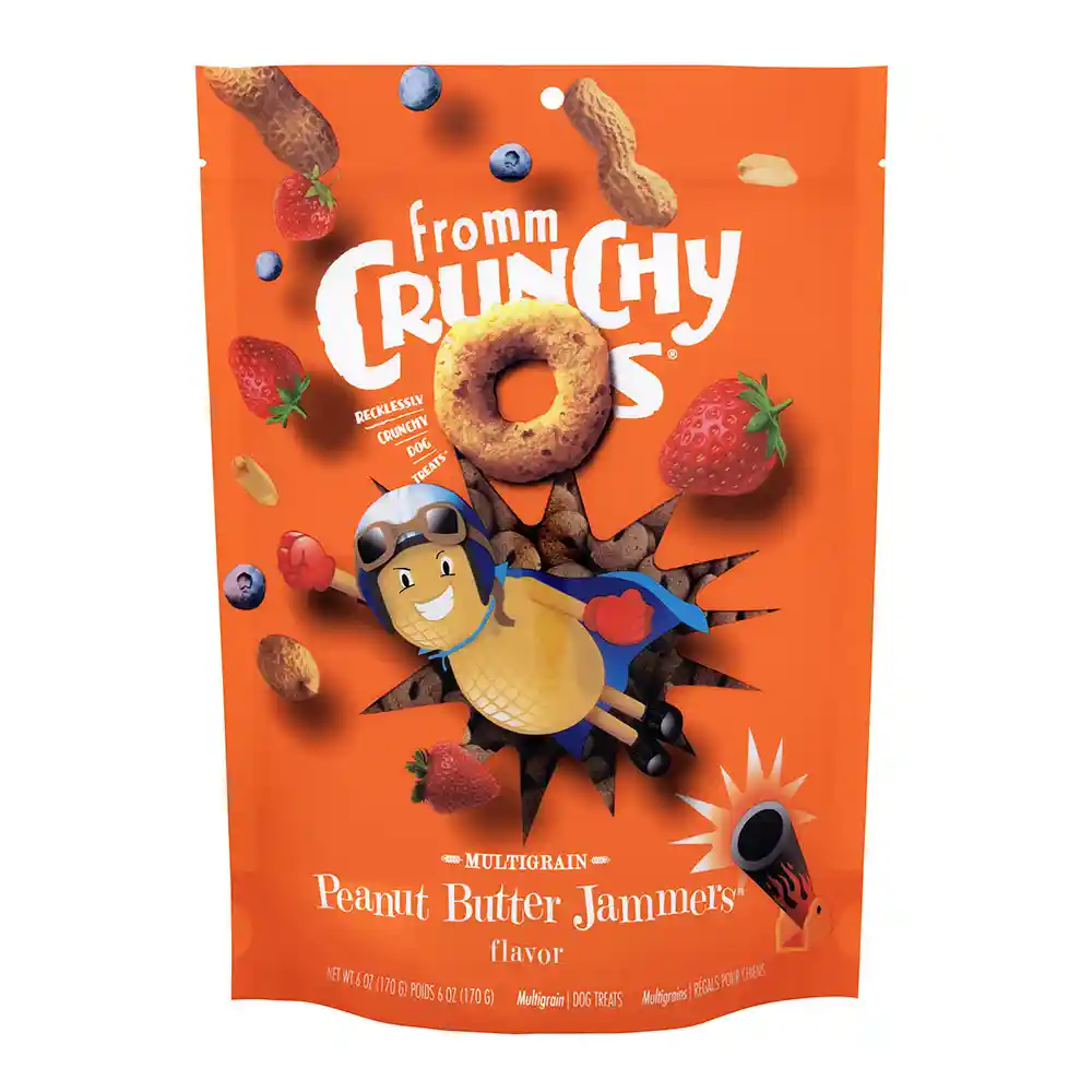 Fromm Crunchy O's Peanut Butter Jammers Dog Treats 6-oz