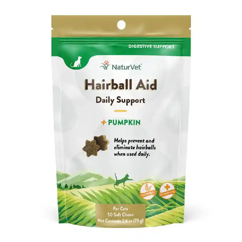Naturvet Cat Hairball Plus Vitamins Chews 50 Ct