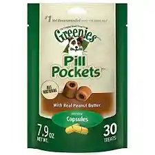 Pill Pockets Capsule Size Peanut Butter Dog Treats - 7.9oz Pouch