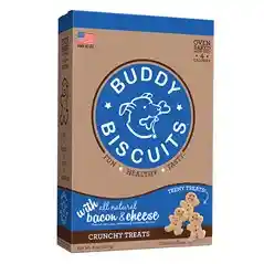 Buddy Biscuits Oven Baked Teeny Treats Bacon & Cheese Dog Treats 8-oz