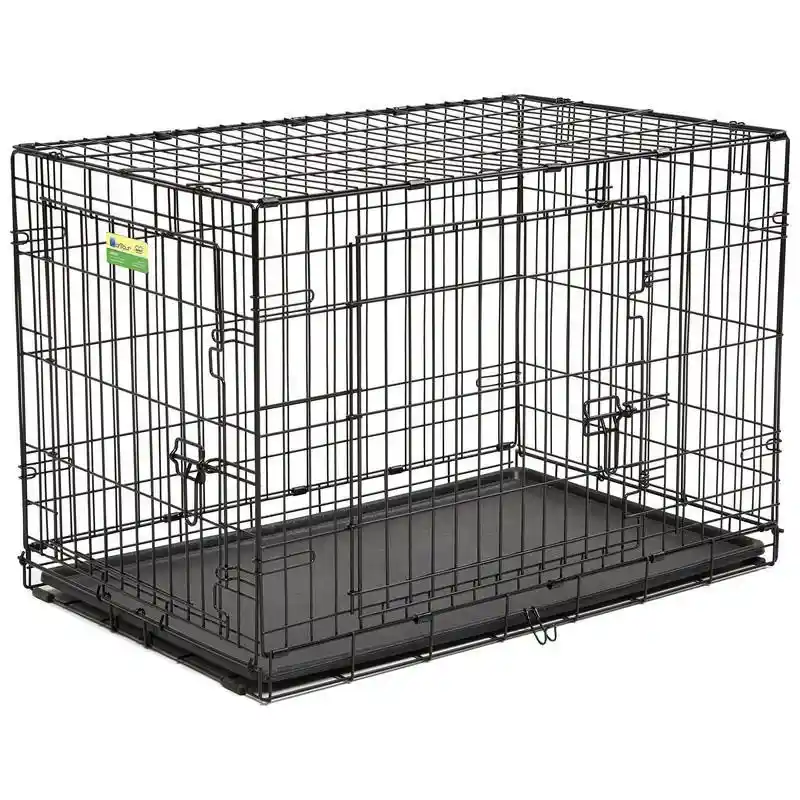 Contour Double Door Dog Crate Black 36x23x25
