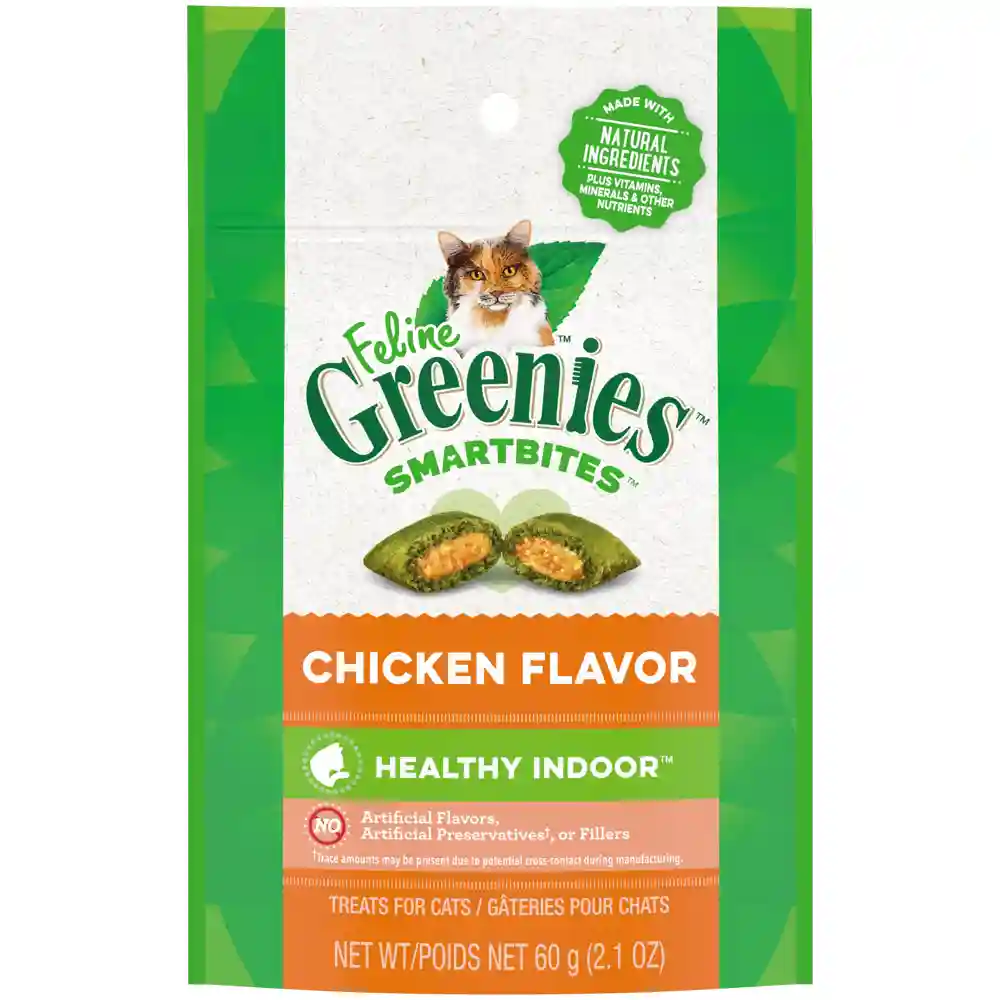 Smartbites Healthy Indoor Cat Treats Chicken - 2.1oz Pouch