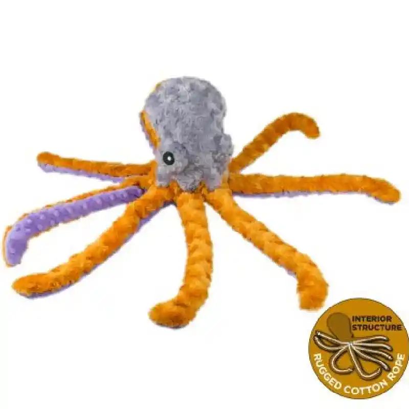 TTails Octopus Rope Crinkle Toy 14"