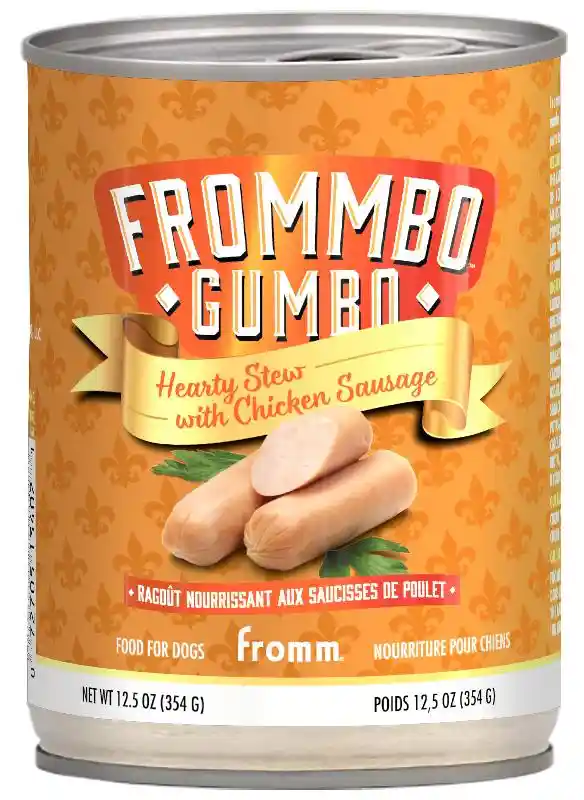 Fromm Dog Can Frommbo Gumbo Stew Chicken Sausage 12/12.5 Oz