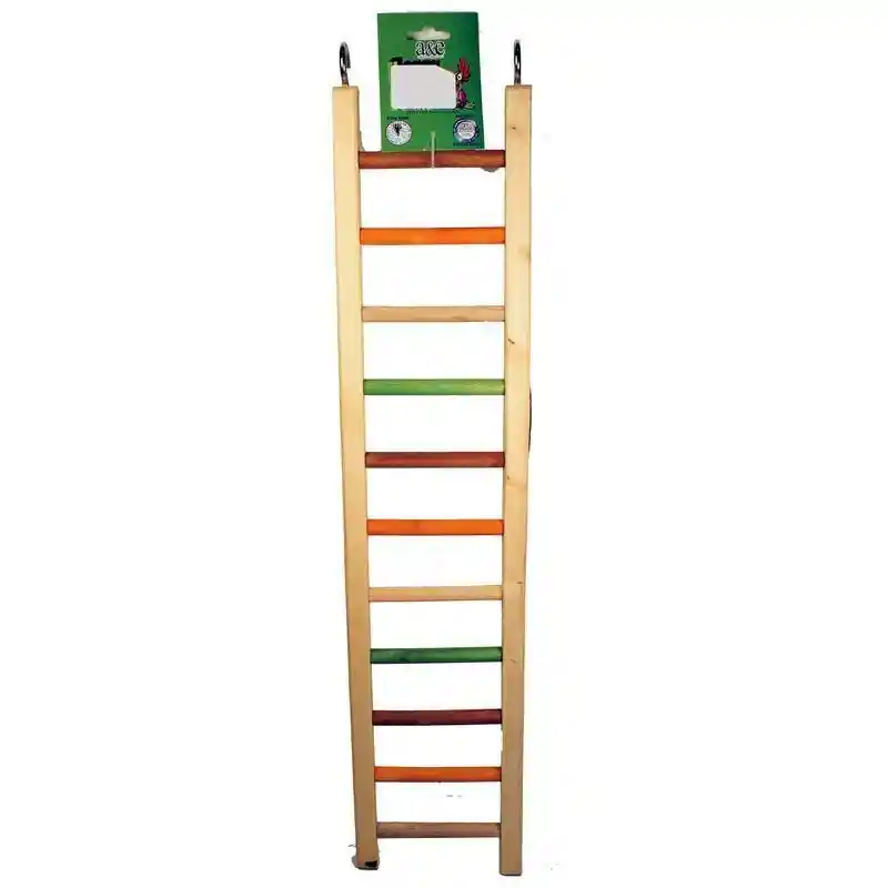 Happy Beaks Wooden Hanging Ladder Multicolored 25 In