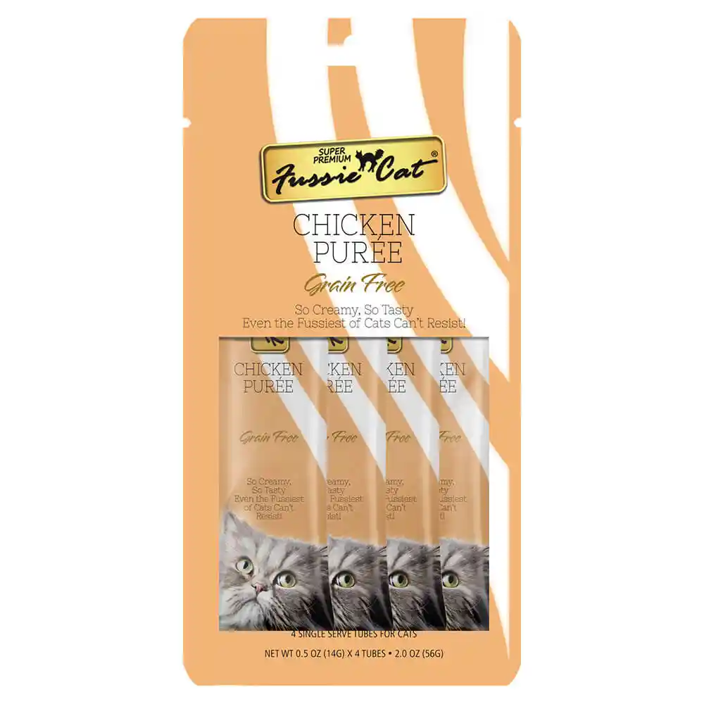 Fussie Cat Chicken Puree .5-oz 4-pk