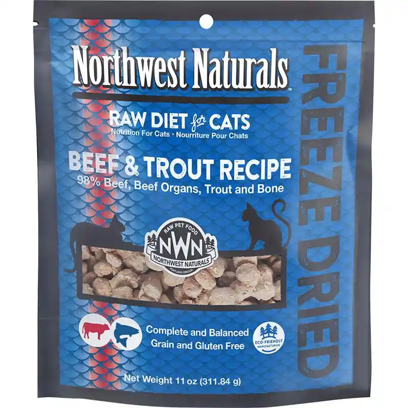 Northwest 11 Oz Beef Trout Cat Freeze Dried Nibbles Ea