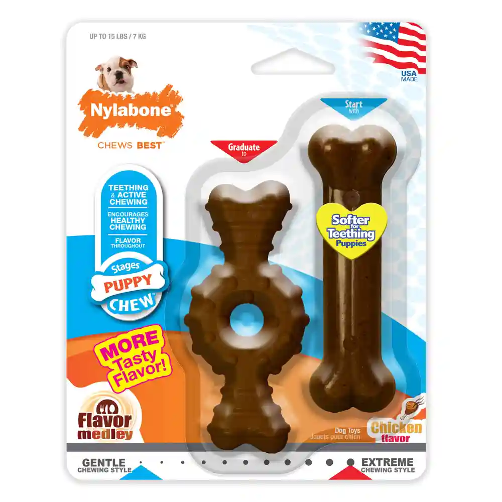 Nylabone Puppy Ring/bone Combo X-small