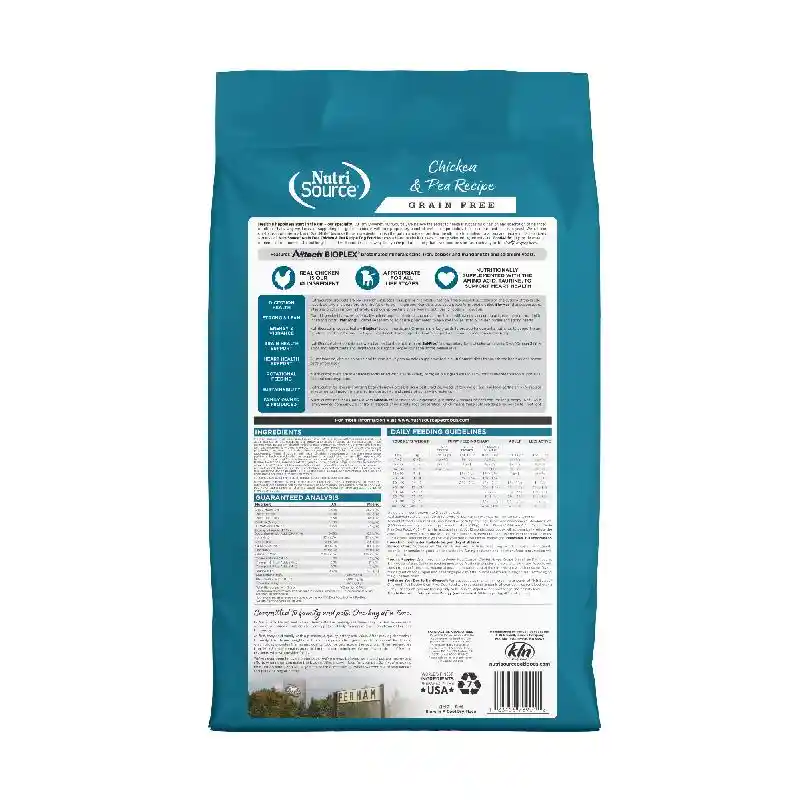 Grain Free Chicken & Pea Dry Dog Food 15-lb
