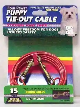 Cable Tie Out Puppy Lightweight 25 Lbs 15'