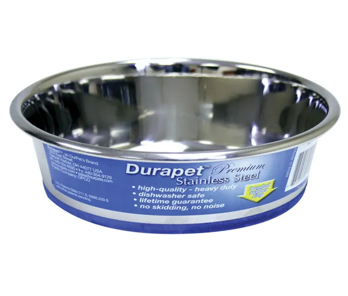 Durapet Rubber Base Stainless Steel Bowl 1.2 Pt