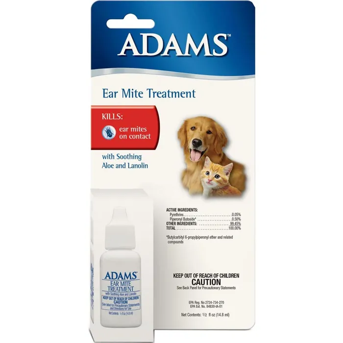 Adams Ear Mite Treat 0.5 Oz