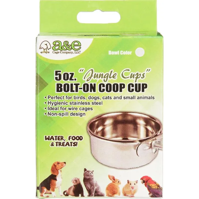 Stainless Steel Coop Cup With Bolt Hanger Stainless Steel 5oz