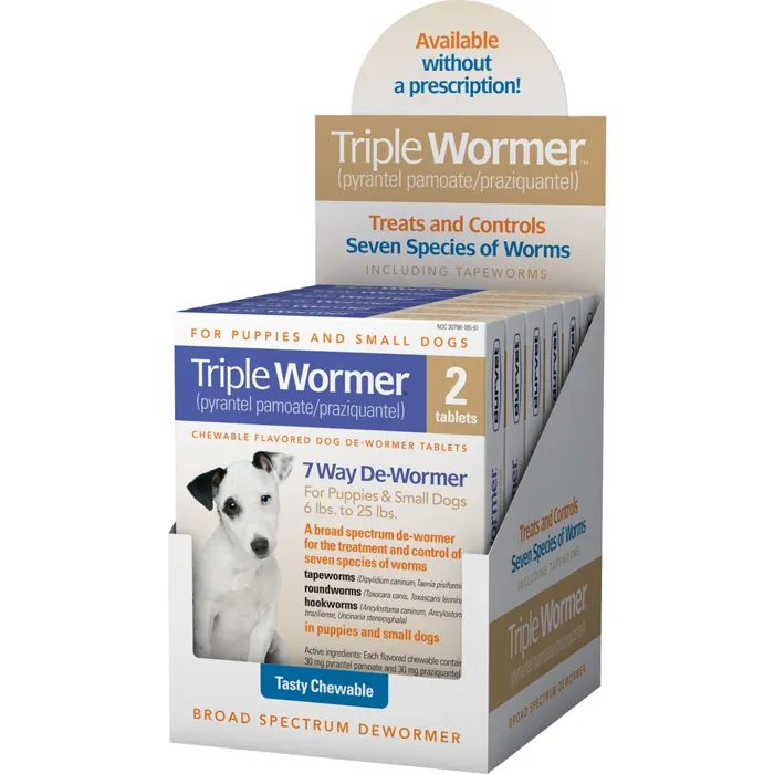 Triple Wormer For Puppy & Small Dogs 2 Count