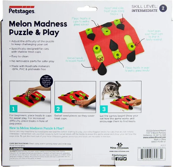 Outward Hound Melon Madness Cat Puzzle Lvl2