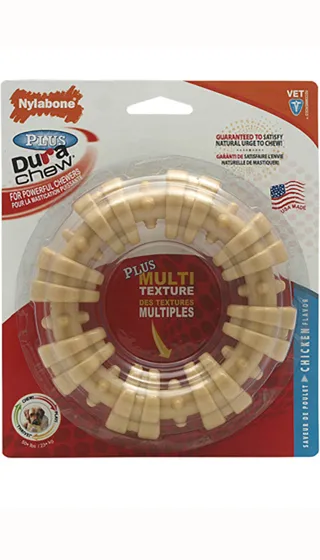 Nylabone Dog Power Chew Textured Ring Chicken Xlarge