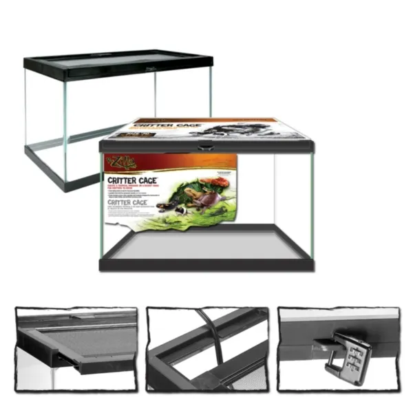 Zilla Black Critter Cage 10 Gallon