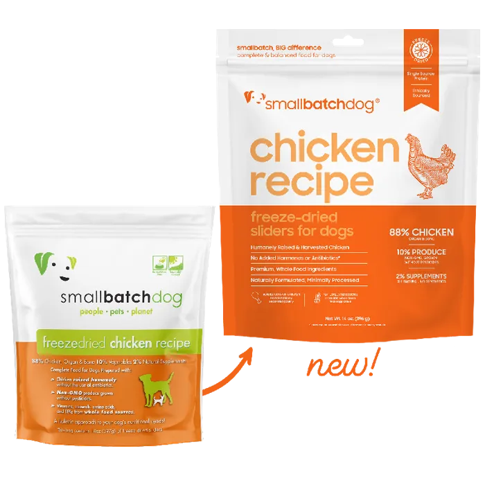 Smallbatch Dog Freeze Dried Chicken Sliders 14-oz