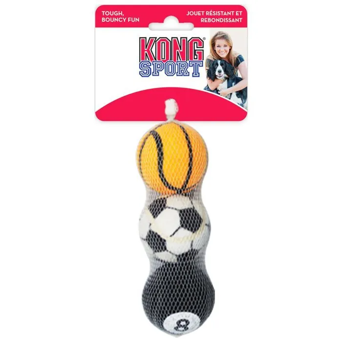 Kong Sports Balls Asst Med 3pk