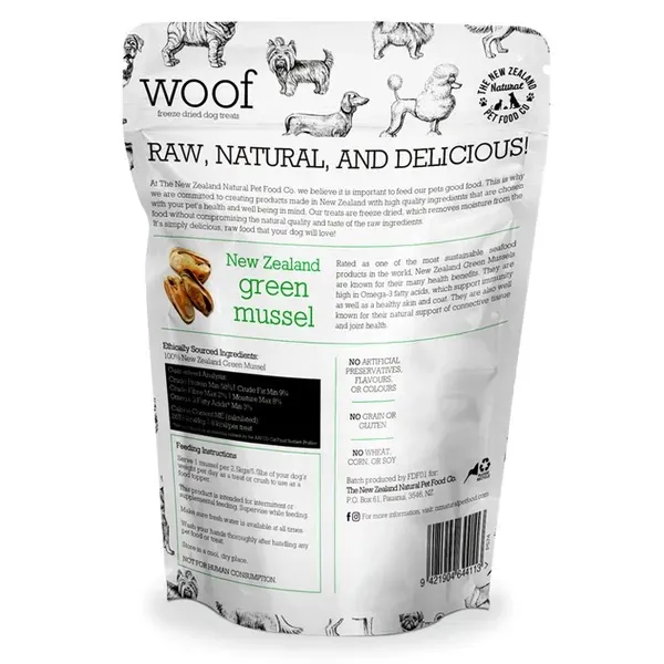 Nz Natural Woof Green Lipped Mussels 1.76-oz