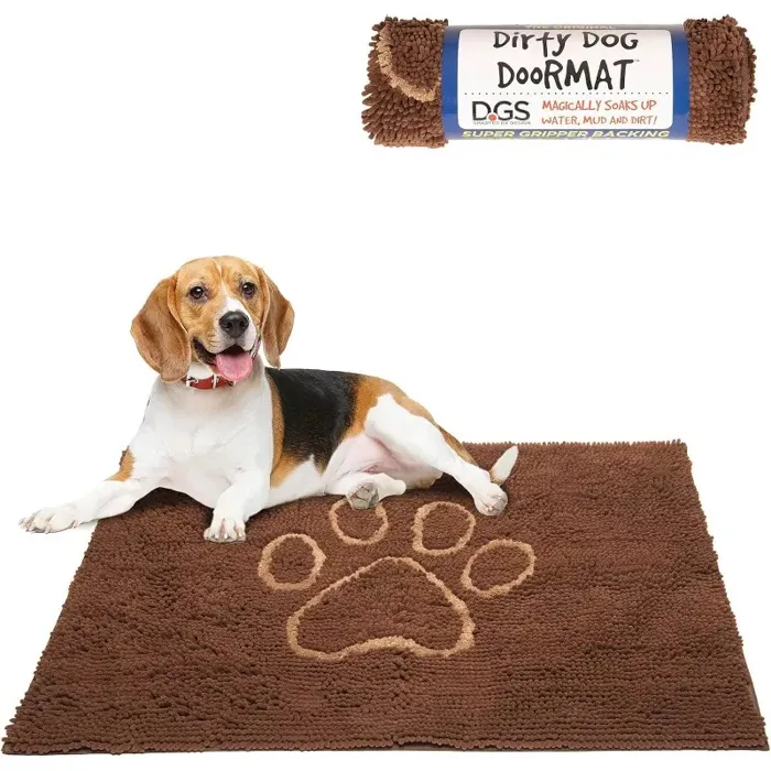 Dirty Dog Doormat Mocha Brown Medium 31x20