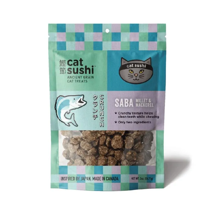 Presidio Cat Treat Sushi Crunch Saba Millet Mackerel Puffs 2 Oz