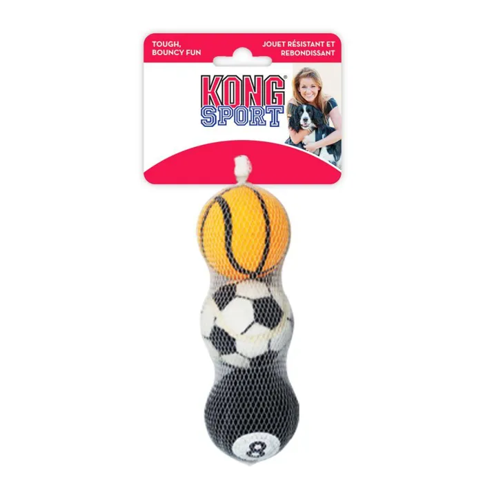 Kong Toy Sport Balls Medium 3-pk