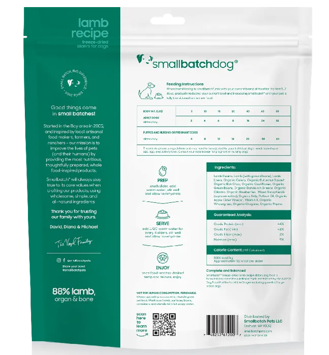 Small Batch Freeze Dried Lamb Sliders 14-oz