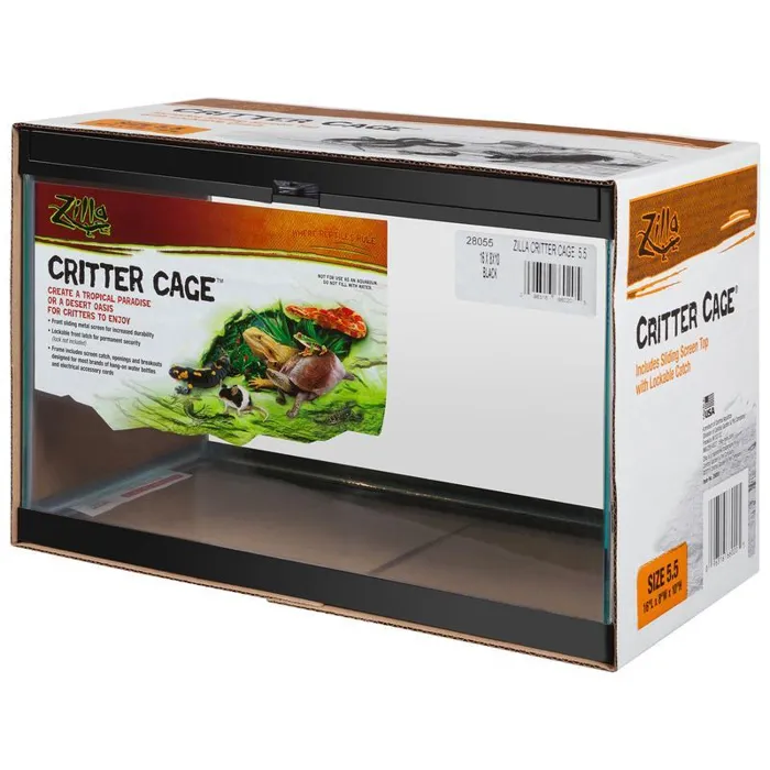 Zilla Black Critter Cage 5.5 Gallon