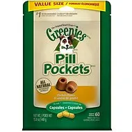 Pill Pockets Capsule Size Dog Treats Chicken - 15.8oz Pouch