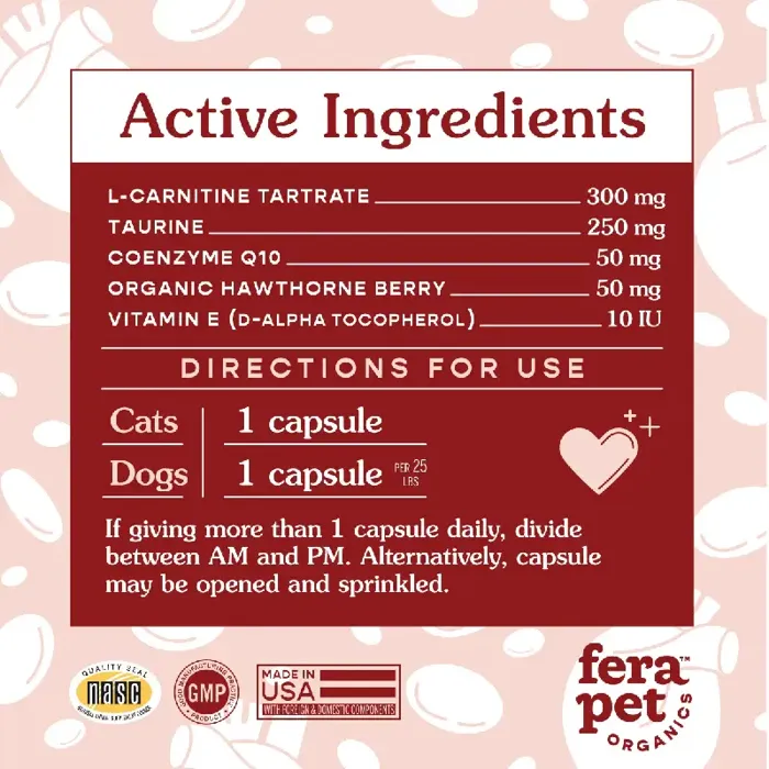 Fera Pet Organics Cardiac Support 60 Ct