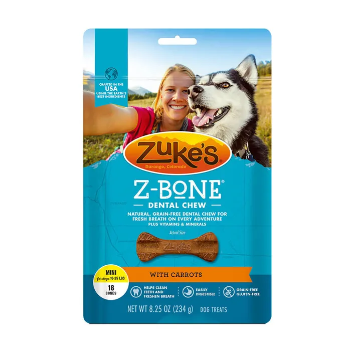 Zuke's Z-bone Clean Carrot Crisp Mini 18 Ct