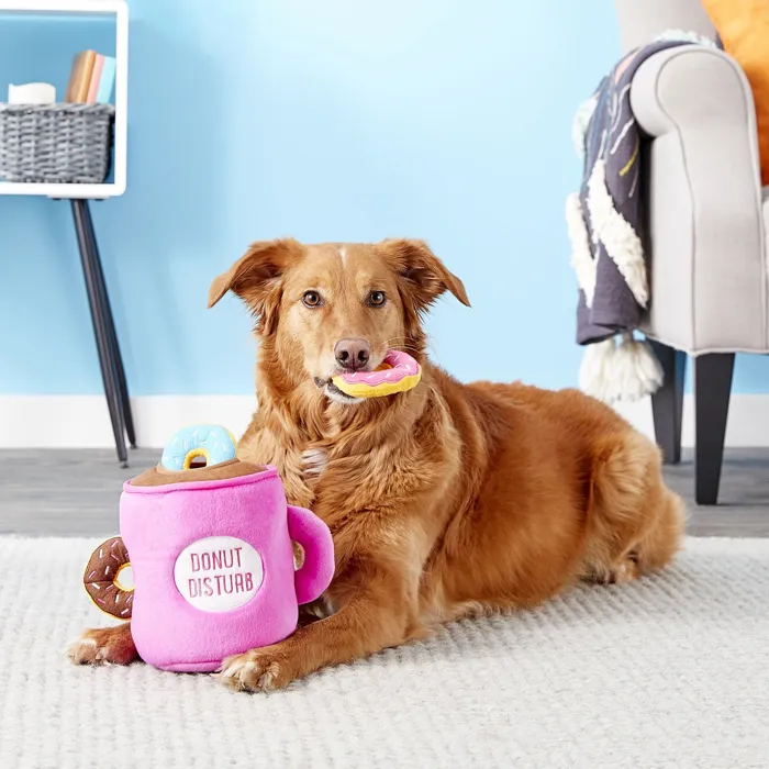 Zippy Burrow Coffee & Donutz Puzzle Dog Toy Plush
