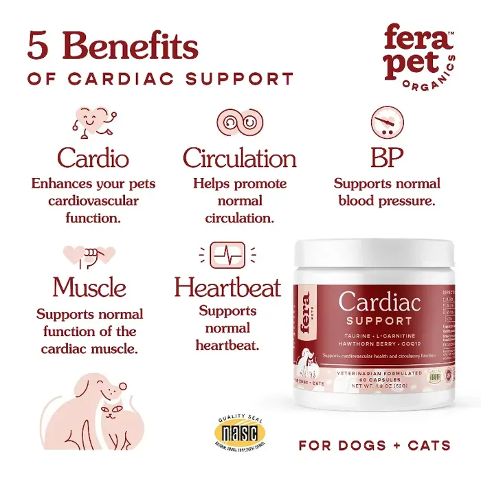 Fera Pet Organics Cardiac Support 60 Ct
