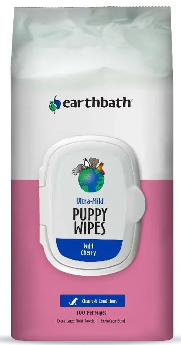 Earthbath Wipes Puppy Wild Cherry 100-ct