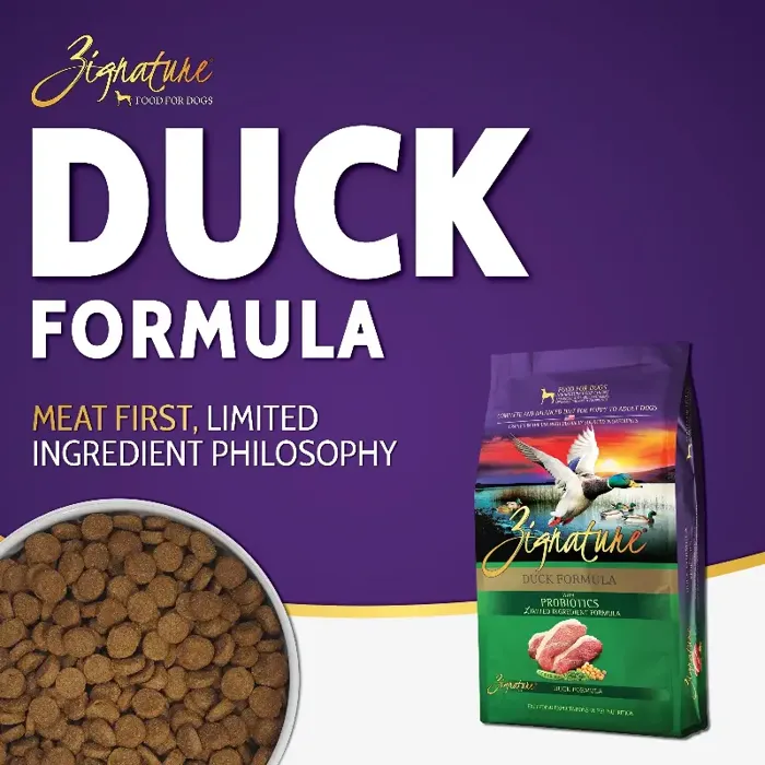 Zignature Grain Free Duck Dog Food 25-lb