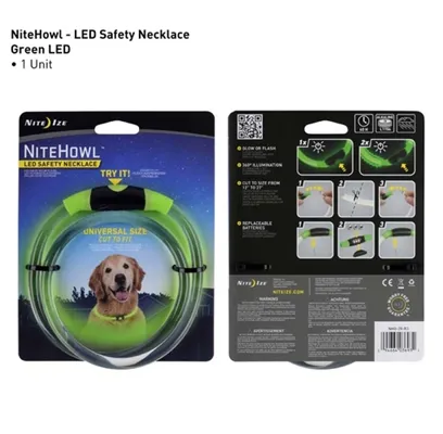 12-27 In. Nitehowl Led Safety Necklace - Green