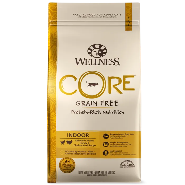 Core Grain Free Natural Indoor Health Chicken & Turkey Recipe Dry Cat Food 2-lb
