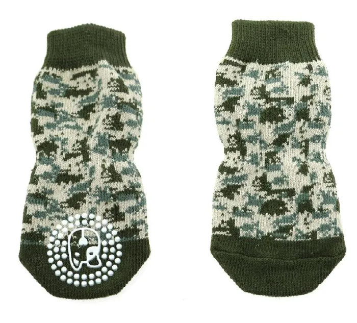Non-skid Dog Socks - Camo X-large