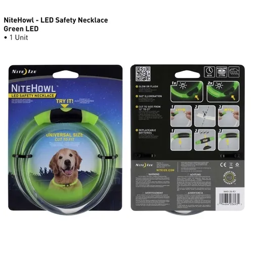 12-27 In. Nitehowl Led Safety Necklace - Green