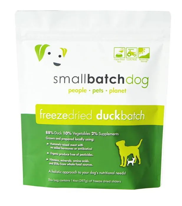 Small Batch Dog Freeze Dried Duck Sliders 14-oz