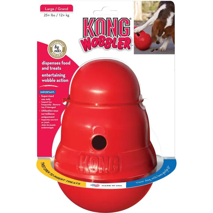Kong Wobbler Dispensing Feeder Large Red