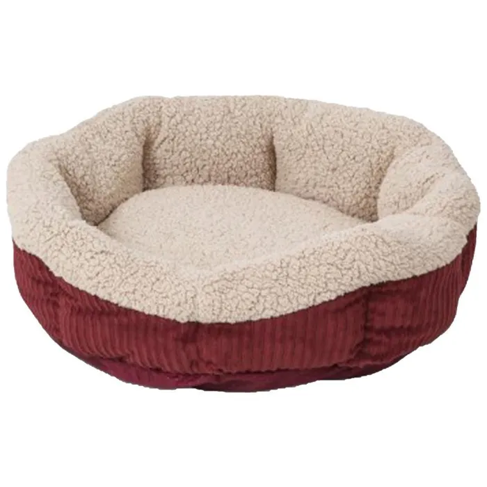 Self Warming Cat Bed Spice/creme 19"