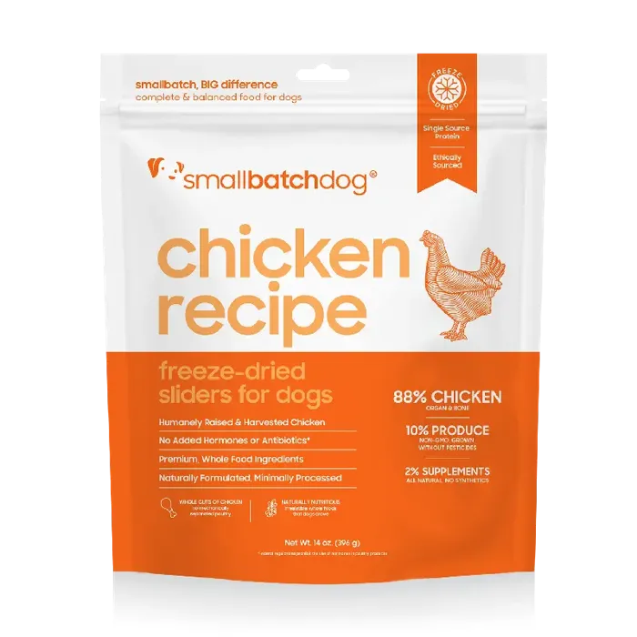 Smallbatch Dog Freeze Dried Chicken Sliders 14-oz